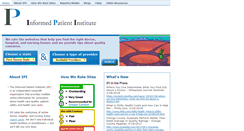 Desktop Screenshot of informedpatientinstitute.org